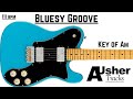 Bluesy groove guitar backing track jam in a minor