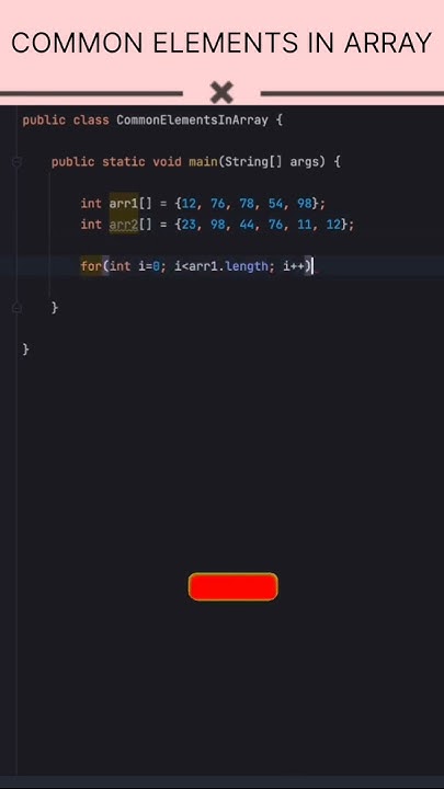 Unlock 🔑 secrets of your array by finding common elements with ease 🔍 ...