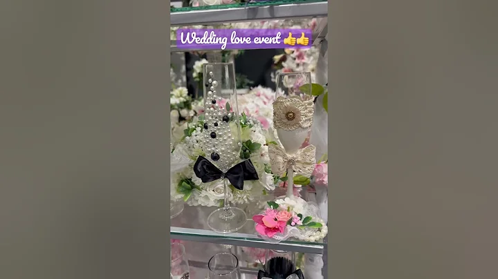 Wedding decorated champagne glasses -3 #wedding #shorts #youtubeshorts