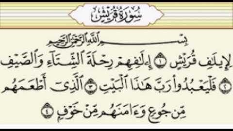 سورة قريش sourate quraysh / تلاوة هادئه تريح القلب بصوت كريمو العربي