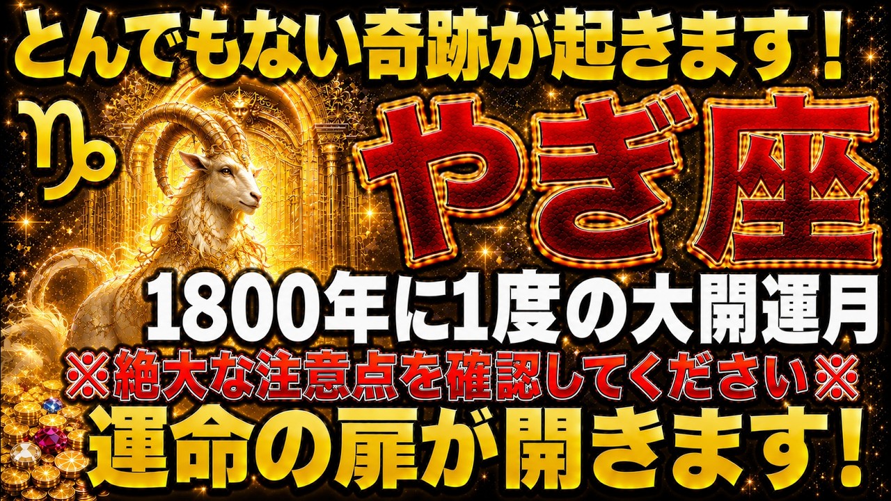 山羊座♑️9月11日までに再生できたら超運気アップ！ついに1800年に1回