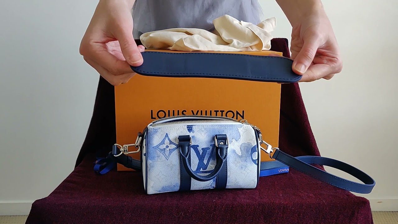 Louis Vuitton Monogram Ink Watercolor Keepall Xs Blue