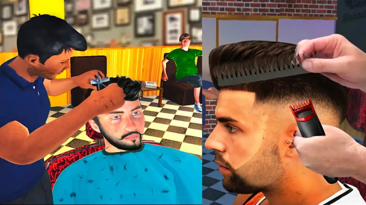 Barber Hair Cutting Wala Game | New Style Hair Cutting Salon | Mobile Gameplay
