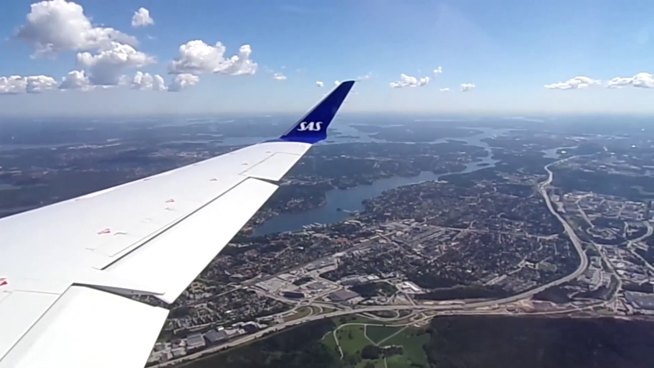 SAS CRJ 900 Flight from Hamburg to Stockholm Arlanda, 14 06 2017