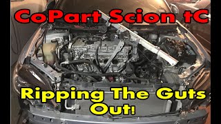 Rebuilding a 2014 Scion tC from CoPart - Part 3 - Ripping The Guts Out
