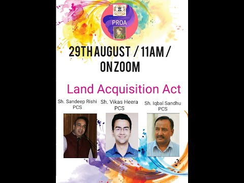 Land Acquisition Act - PROA meeting