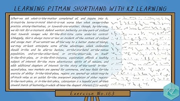 Exercise No.183 @ 80 WPM - Pitman Shorthand Dictation - KZ Learning
