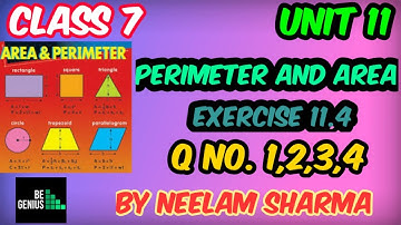 Class 7 Unit 11 Perimeter and Area exercise 11.4