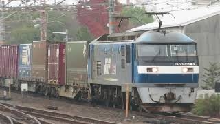 JR貨物 EF210-143号機(新鶴見)+コキ26両 貨物列車1052レ 2023.01.07(高槻駅)