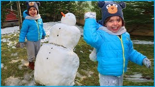 Kar Yağdı Parkta Kardan Adam İle Kartopu Oynadık Kar Videoları Prens Yankı