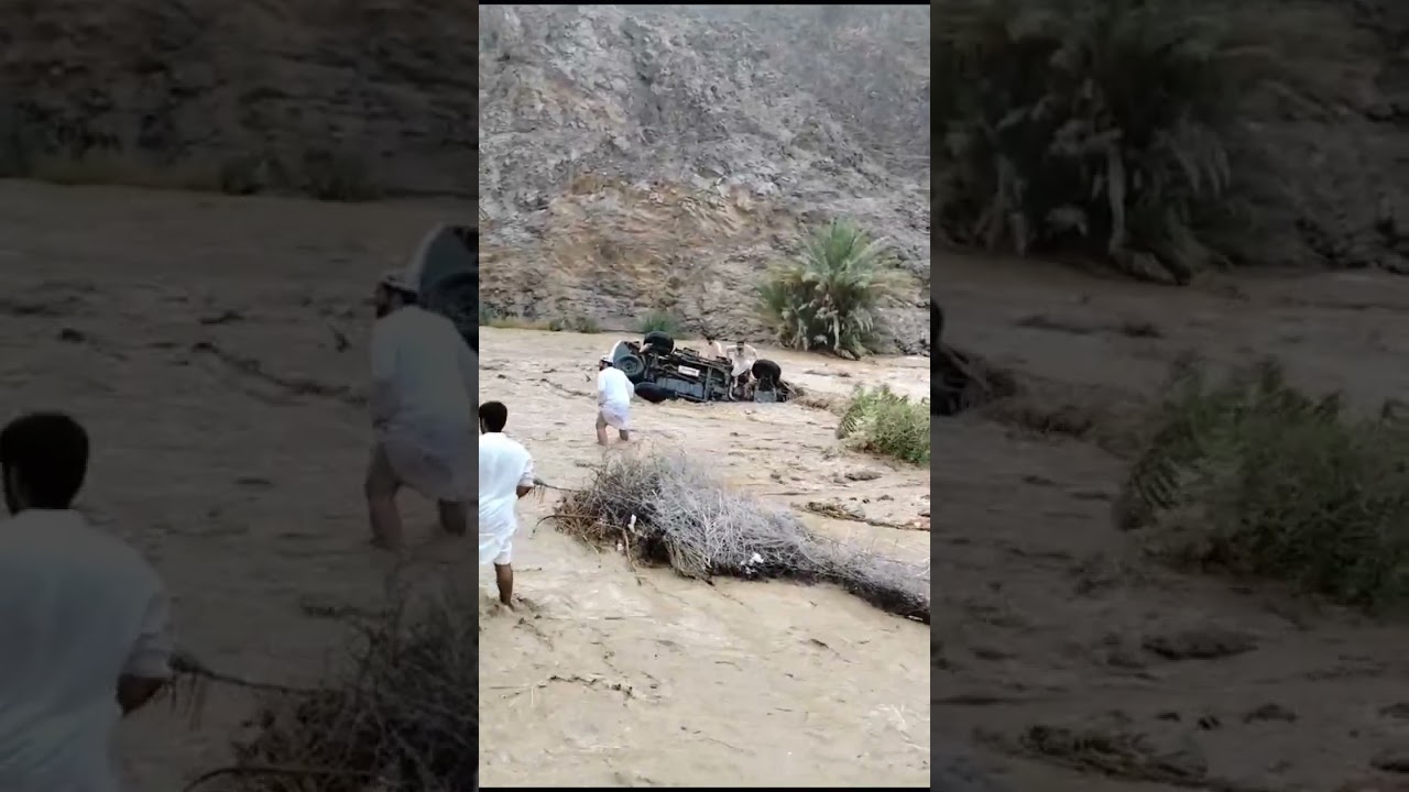عملية انقاذ 4 اشخاص من وادي القحفي