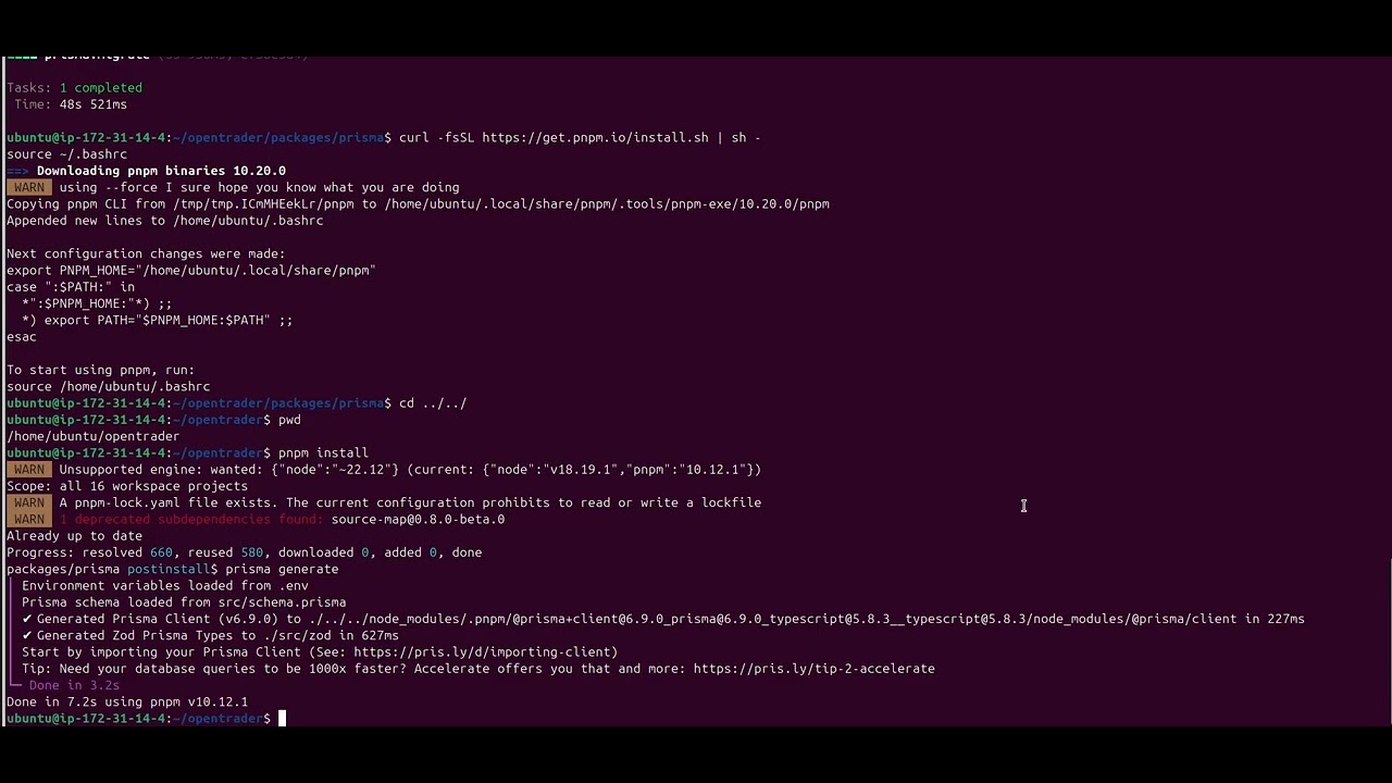 OpenTrader: install opentrader