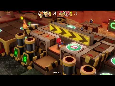 Super Mario Party Partner Party - Gold Rush Mine - Daisy & Rosalina vs Bowser & Mario