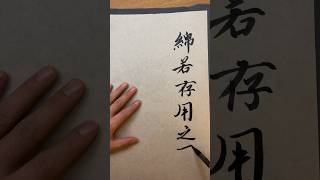 Calligraphy practicing 晝法練習#art #毛筆