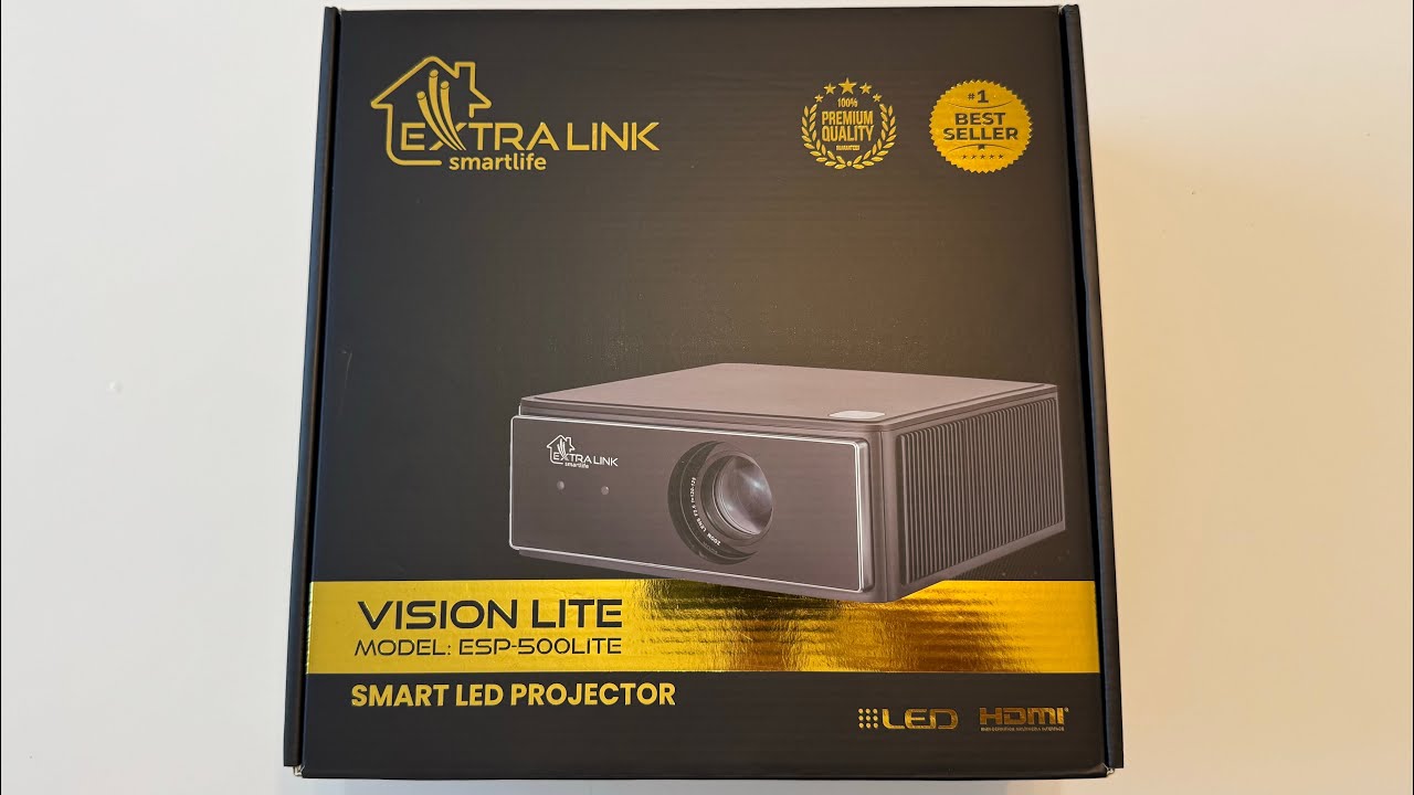 Projektor LED za 300pln ExtraLink Vision ESP-500Lite natywne FHD i Android 9 - Dess C4 Pro. Unboxing