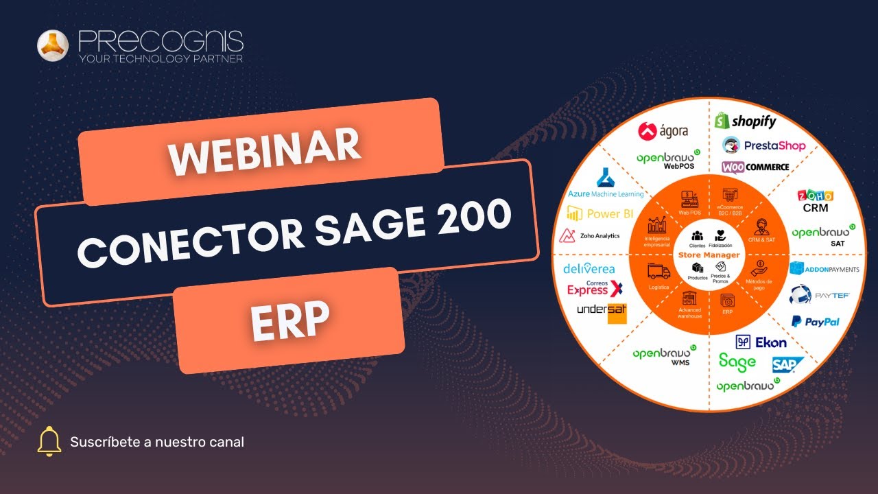 Webinar Integración ERP y TPV | Sage 200, Ágora TPV, Digitalización para Horeca y Retail | Precognis