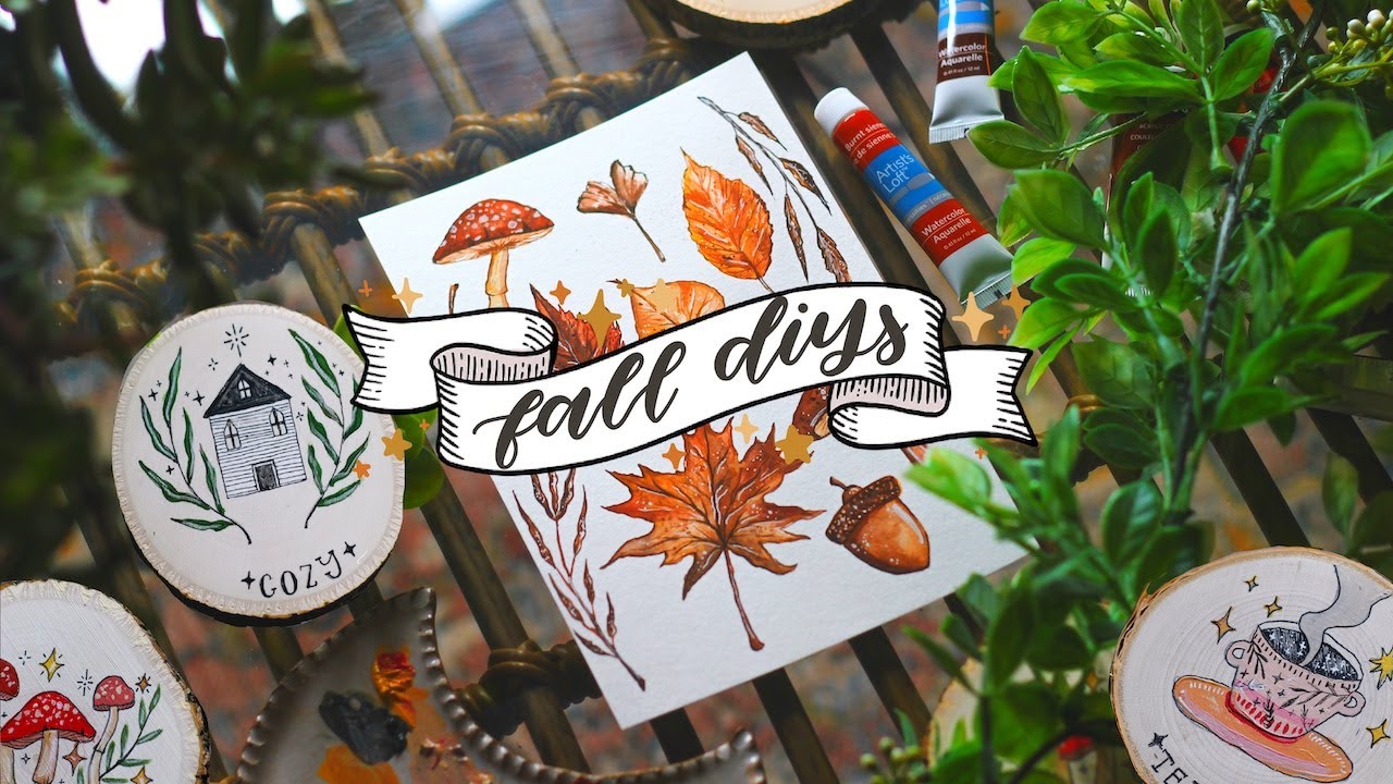 Fall Leaves Watercolor with Me + Autumn DIYs 🍂