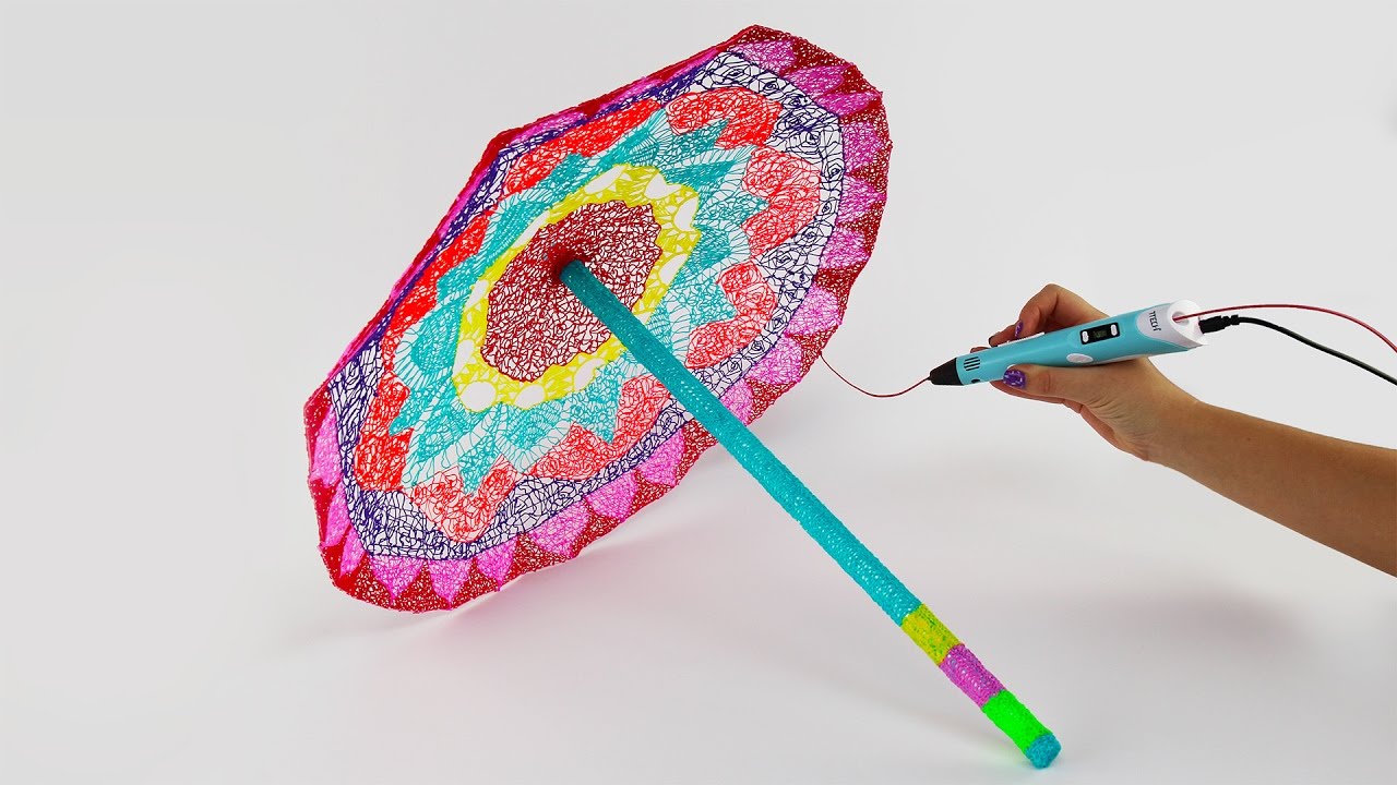 3D Pen Creations, Rainbow Umbrella DIY