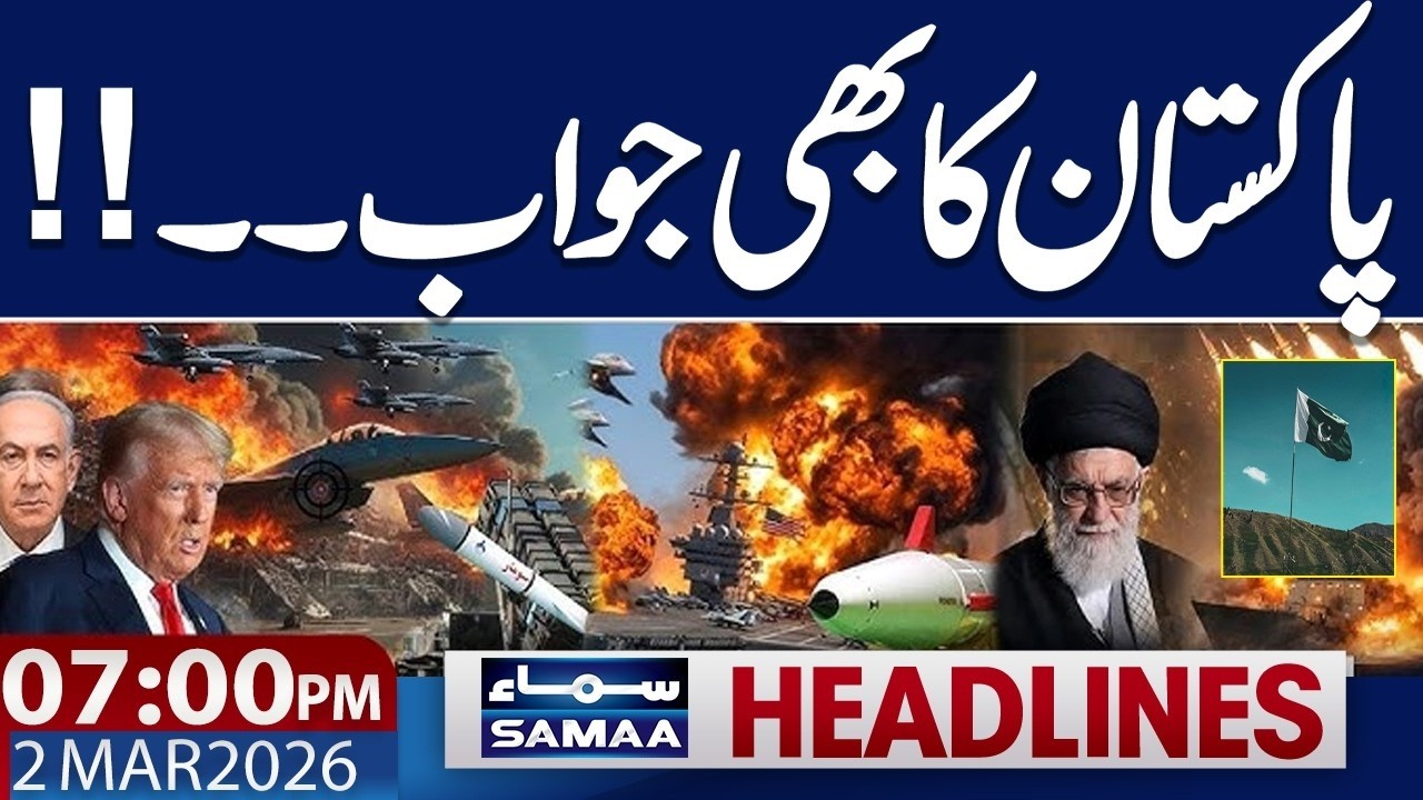 Iran, US & Israel War Live | US fighter downed | Pakistan Message | 7 PM News Headlines | SAMAA TV