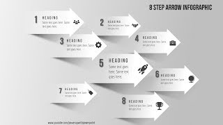 18.Create 8 Step Projected Arrow Infographic|Powerpoint Presentation|Graphic Design|Free Template