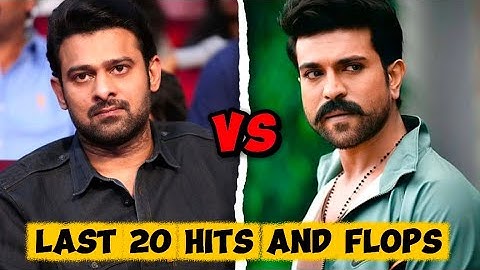 Prabhas 🔥vs🔥 Ram Charan Last 15 Hits And Flops Movies Comparison 🤯 