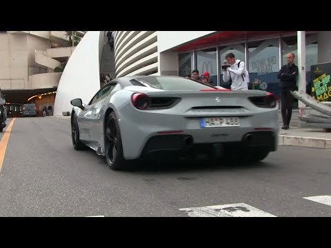 CRAZY FERRARI 488 ACCELERATIONS IN THE MONACO F1 TUNNEL!