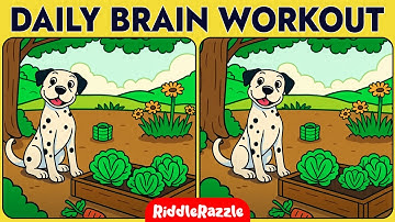 Spot 3 Differences! Fun Brain Game / 5 Puzzles to Test Your Eyes!