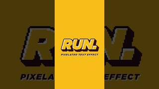 Pixelated Text Effect #tutorial #adobeillustrator #graphicdesign #texteffect