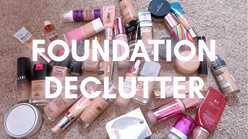 HUGE foundation DECLUTTER! Getting rid of more than HALF my foundations!