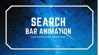 Animated Search Bar Using Only HTML and CSS | No JavaScript