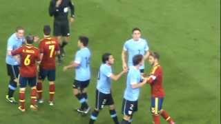 Spain Uruguay 6th Feb 2013 Doha; A little a bit fighting.MPG