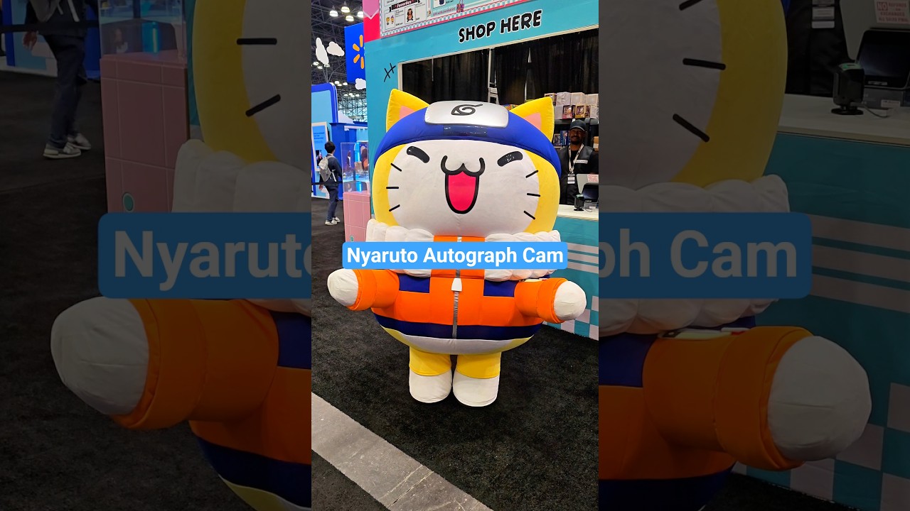 We got the autograph of the #1 unpredictable ninja cat, Nyaruto! At the Mega Kawaii Booth at NYCC