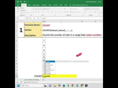 How to use COUNT formula in Excel? | COUNT Function in Excel - YouTube