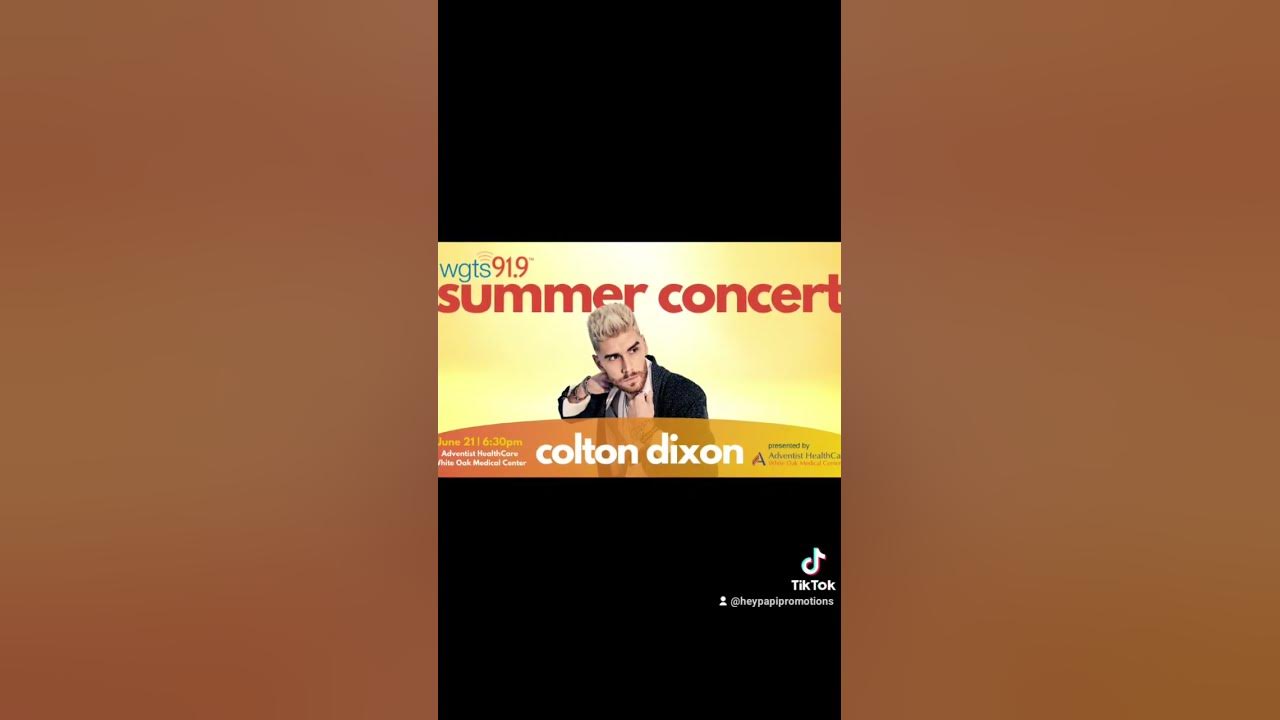 Wgts 91 9 fm summer concert series with colton dixon on june 21 2024