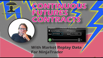 NinjaTrader 8 Market Replay Data continuous contract creation