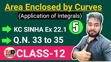 Area Enclosed by Curves Class 12,KC Sinha Ex 22.1 Solution,PART-5