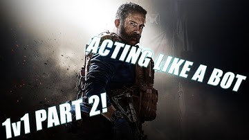 Pretending To Be A Bot Part 2! (1v1 with KAR98) - COD MW
