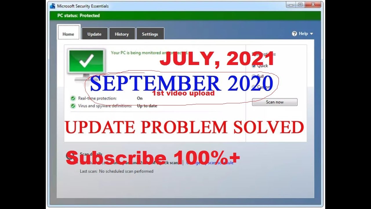 Fix Microsoft Essentials update 2022 YouTube