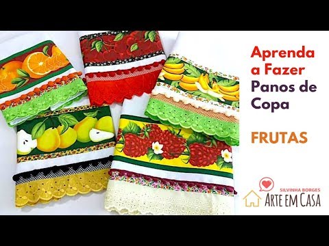 Aprenda a fazer Panos de Copa com barrados de Frutas!