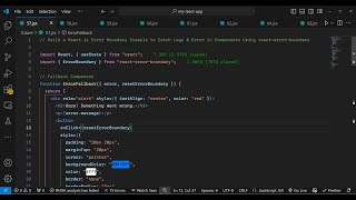 Build a React.js Error Boundary Example to Catch Logs & Error in Components Using JSX
