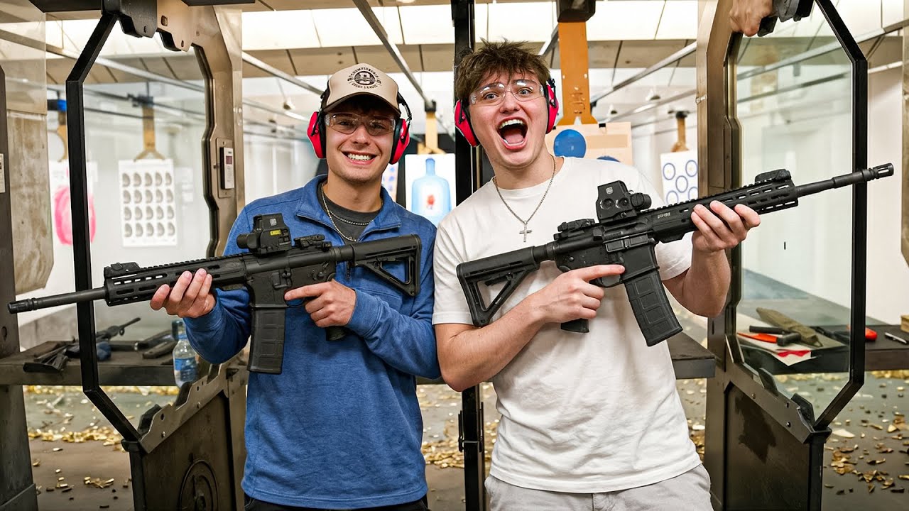 Taking my Fortnite duo to a gun range!