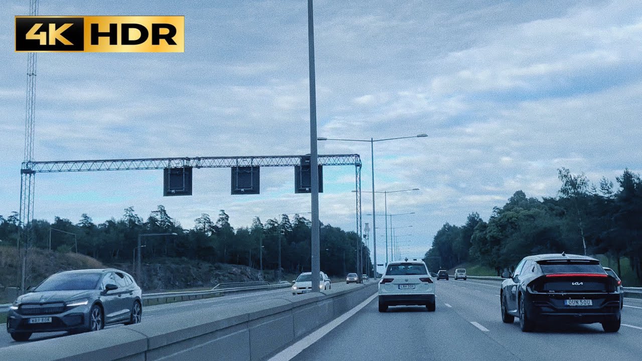 4k Driving in Stockholm highway | Sweden driving road | Driving in summer in Stockholm