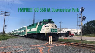 Test Video Rare Go F59Ph 558 & 380 Southbound Departing Downsview Park