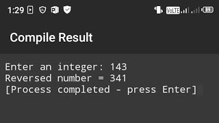 C program to reverse a number or integer | C language tutorial
