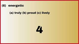 A Synonym Quiz - Feelings