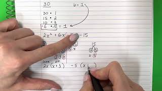 Factoring 2x^2+x-15 // STAAR Algebra New Question Types // 11B #factoring #factoringpolynomials