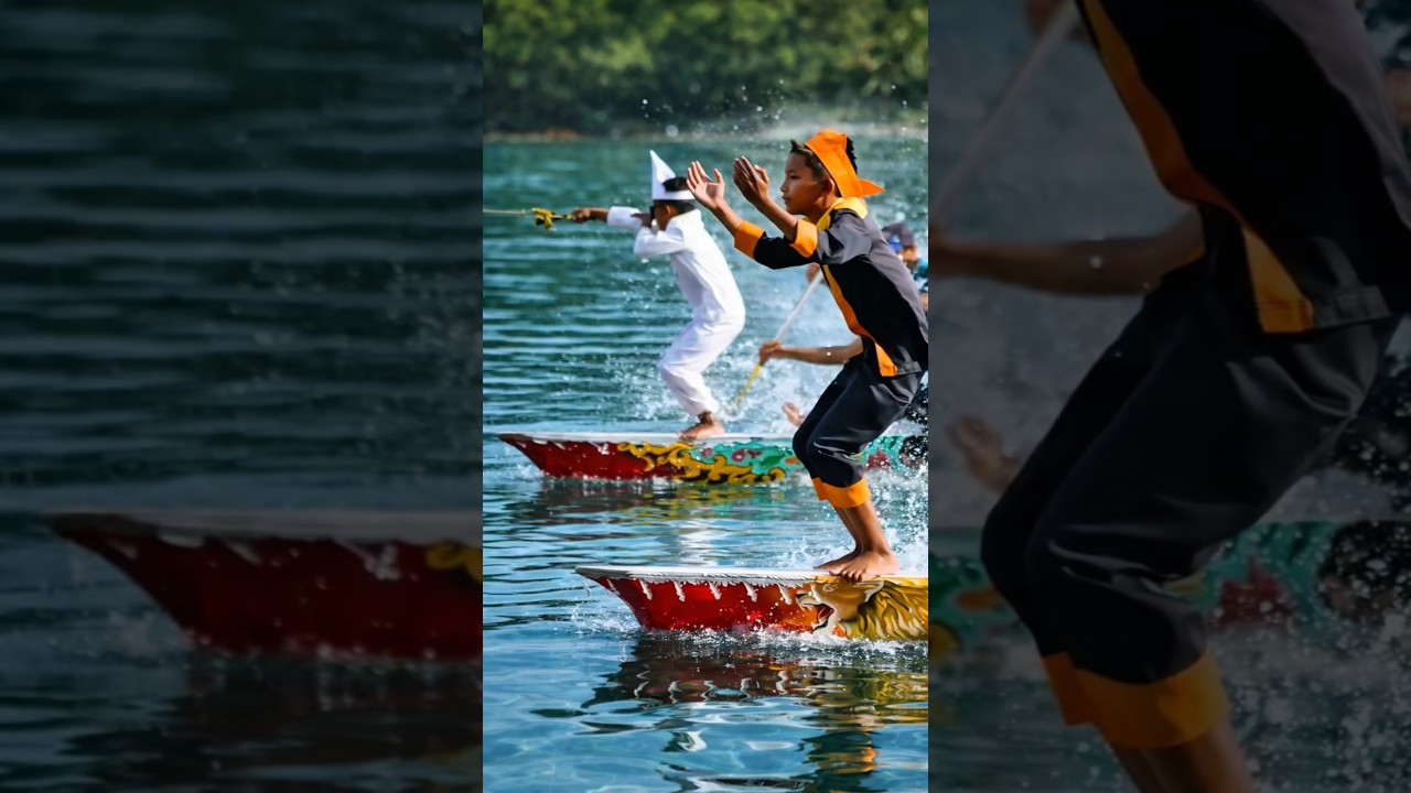 A very exciting battle, the action between the two boats is very impressive. 