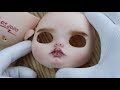 Blythe doll curving and faceup. Роспись лицевой панели Блайз