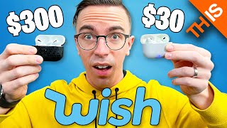 Trying $30 AirPods Pro from WISH