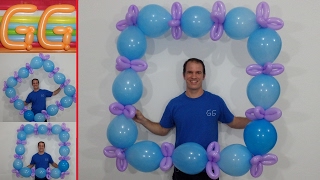 how to make a balloon photo frame - Giant photo frame - photo booth frame diy